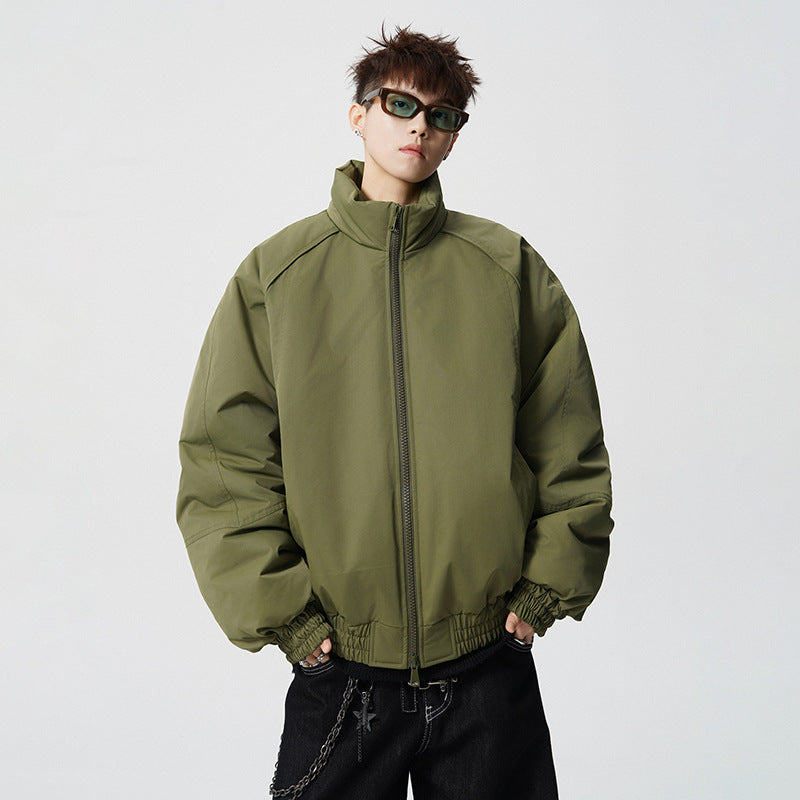 Herren Oversized Windjacke mit Stehkragen und elastischen Bündchen Drune