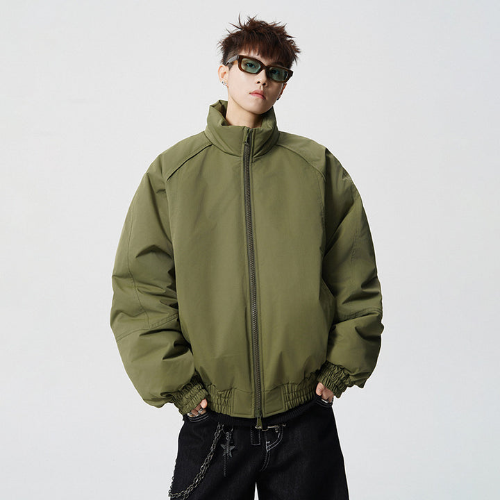 Herren Oversized Windjacke mit Stehkragen und elastischen Bündchen Drune