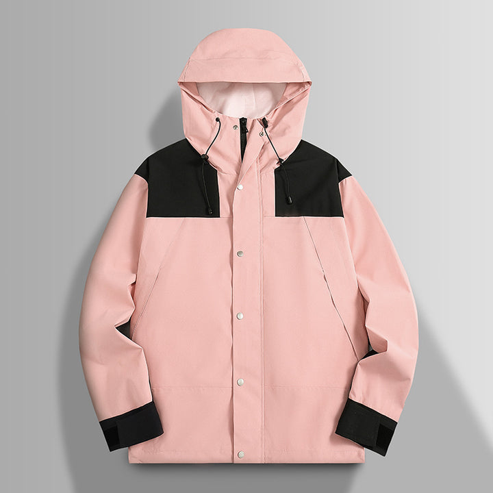 Herren Wasserfeste Softshelljacke mit Kapuze, verstellbaren Bündchen und verdeckter Druckknopfleiste Drune