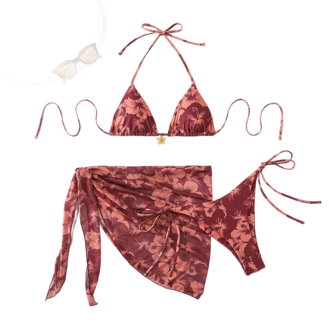 Damen Triangel-Bikini mit Wickelrock Drune