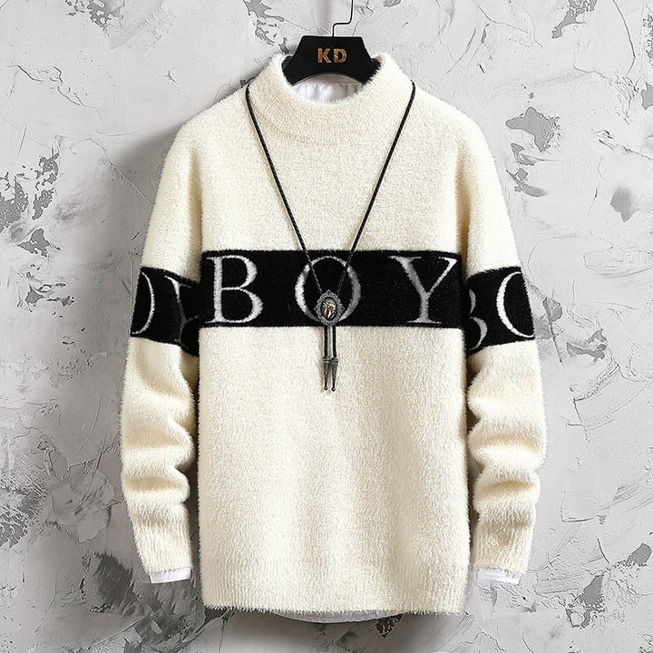 Damen Hochwertiger, kuscheliger Pullover mit Stehkragen Drune