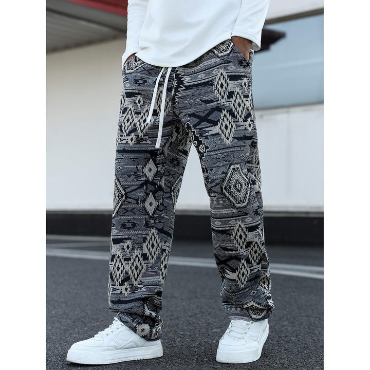 Herren Gemusterte Freizeithose mit komfortablem Gummizug und seitlichen Taschen Drune