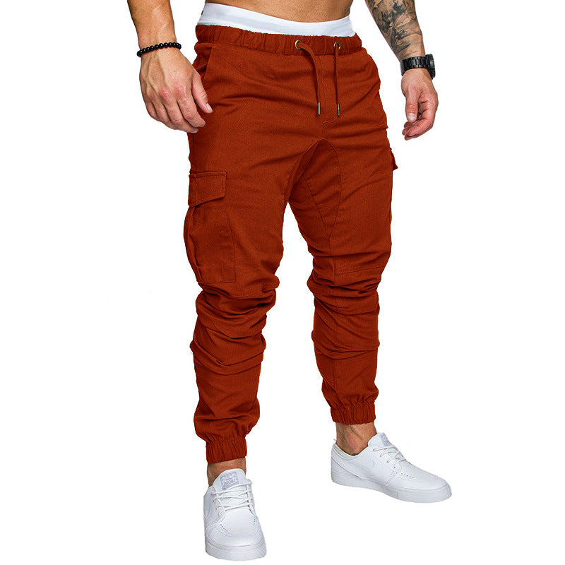 Herren Tapered Cargo-Jogger mit elastischem Bund, Kordelzug und Beuteltaschen Drune