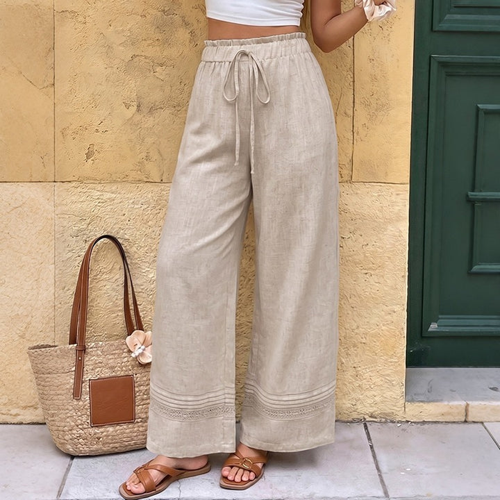Damen Lockere Leinenhose Drune