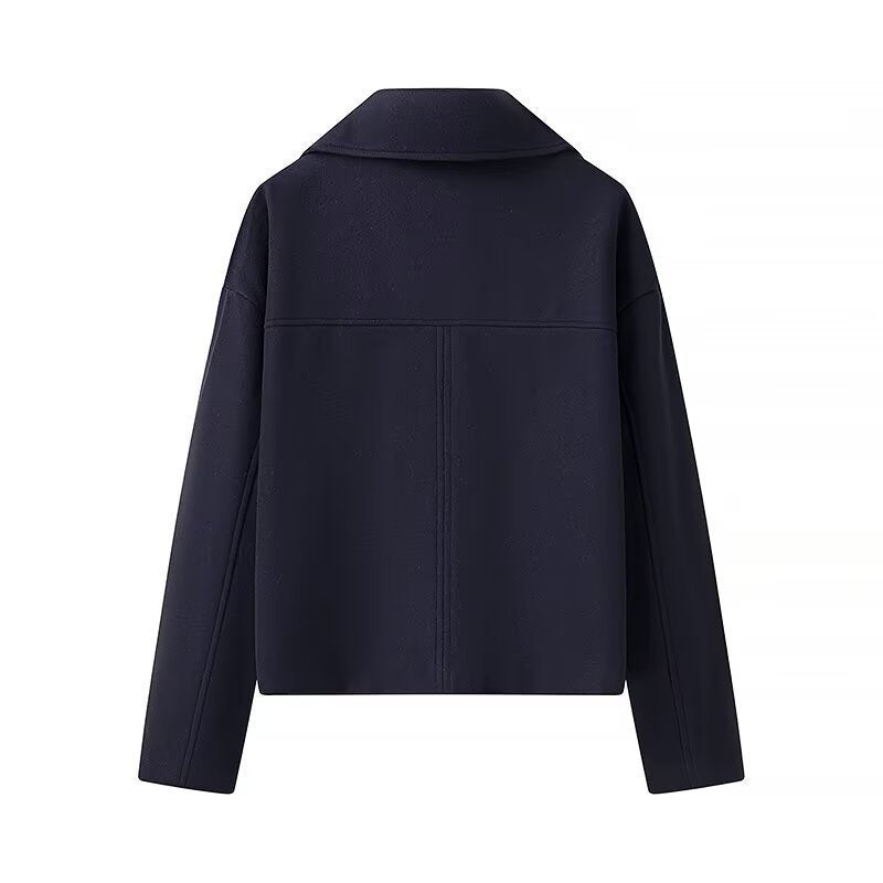 Damen elegante Kurzjacke im lässigen Doppelkörper-Stil Drune