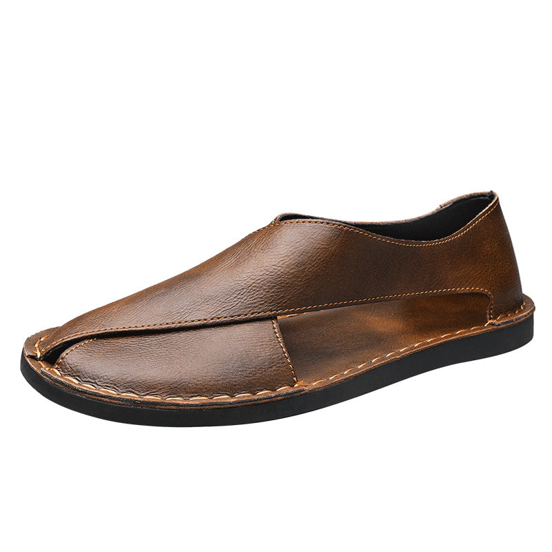 Herren Elegante und bequeme Leder-Sandalen mit verstellbarem Riemensystem Drune