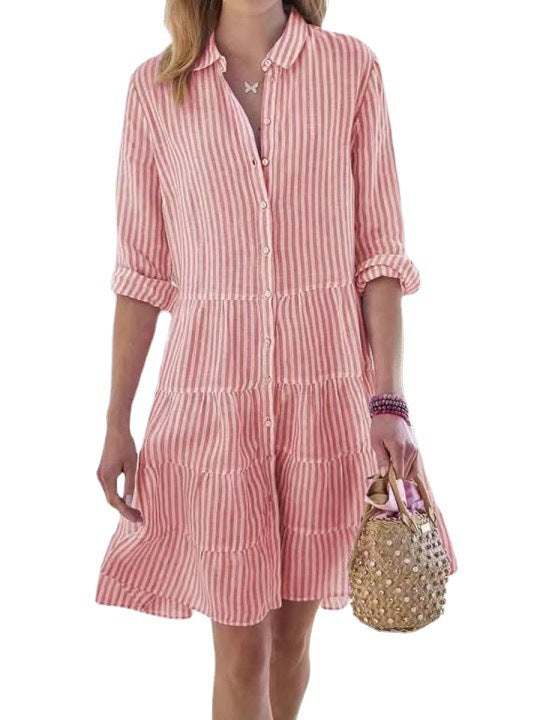 Damen Sommerkleid mit Knopfleiste Drune
