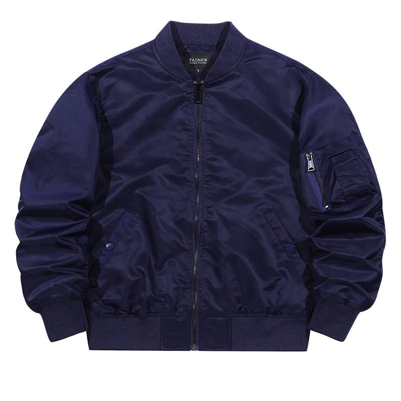 Men's  matte-shell insulated bomber jacket with reinforced sleeve zip pocket and snap-flap hand pockets Drune