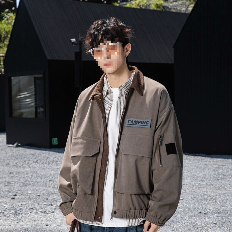 Damen Oversize Utility-Jacke mit Fleece‑Kragen & Multifunktions‑Taschen Drune