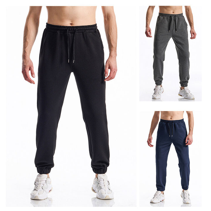 Herren Texturierte Jogginghose mit elastischem Bund, Tunnelzug und gebündeltem Beinabschluss Drune