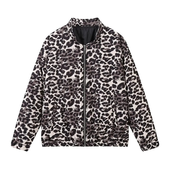 Damen lässige Steppjacke im Leopardenmuster Drune