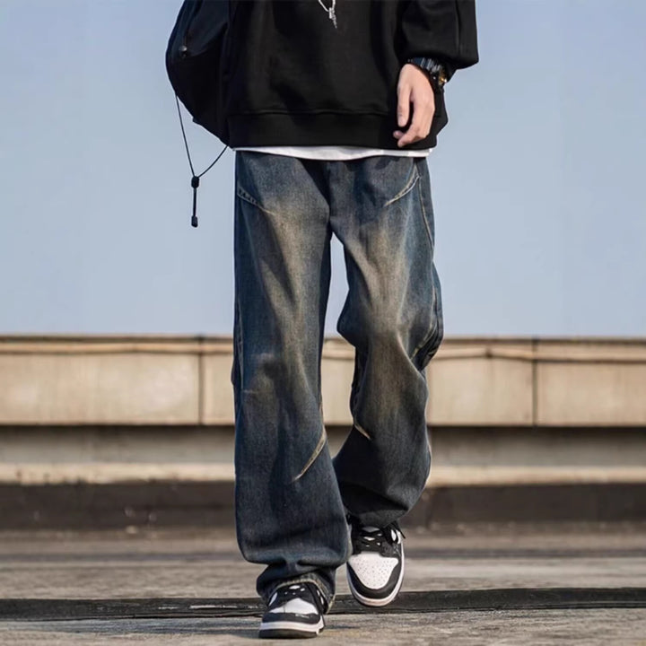 Herren Weitgeschnittene Jeans Drune
