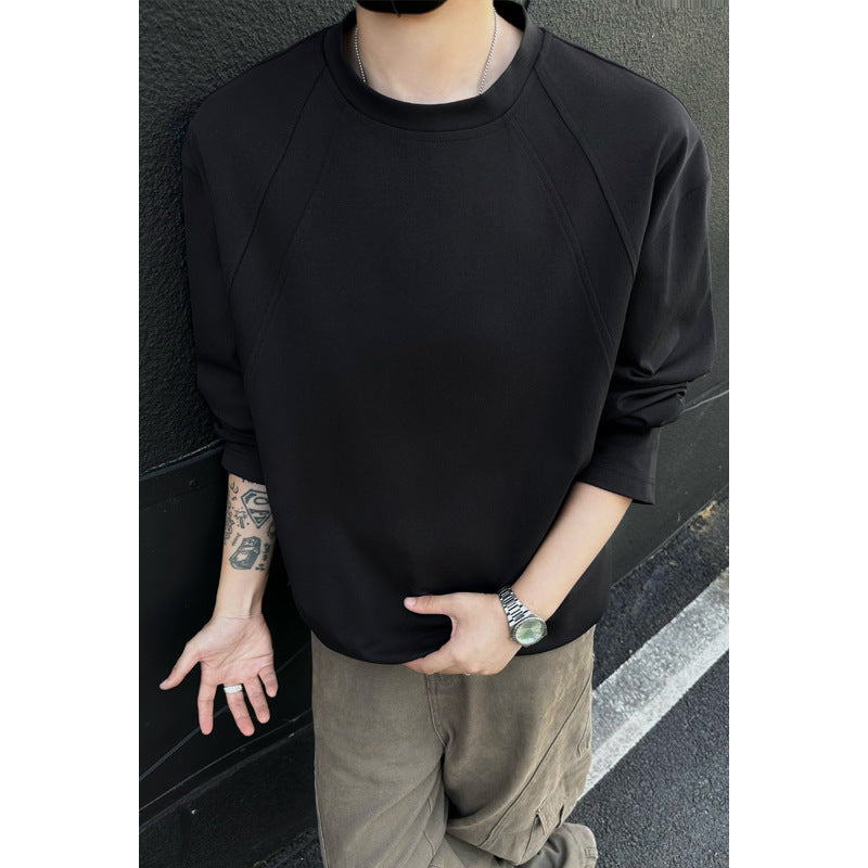 Herren Oversize Rundhals‑Sweatshirt mit Raglanärmeln und cleanem Minimaldesign Drune