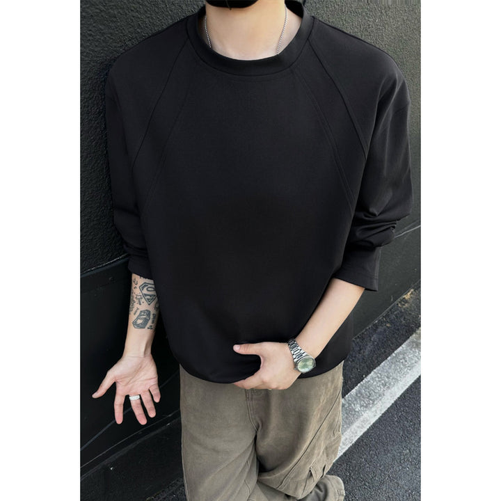 Herren Oversize Rundhals‑Sweatshirt mit Raglanärmeln und cleanem Minimaldesign Drune