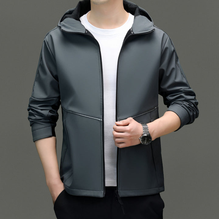 Herren Funktionsjacke mit sportlichem Stehkragen und reflektierenden Akzenten Drune