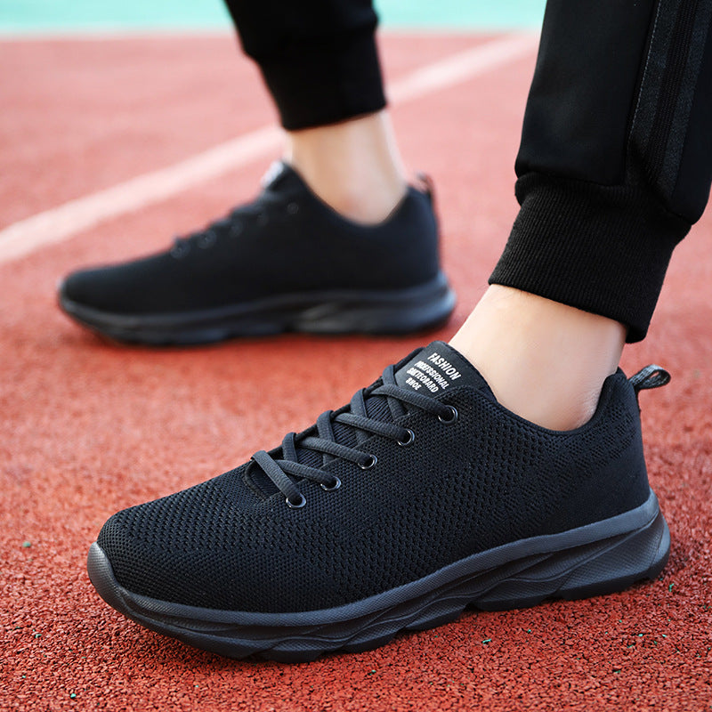 Unisex leichte Strick‑Trainingssneaker mit stabilisierender Fersenlasche und griffiger Wellenlaufsohle Drune