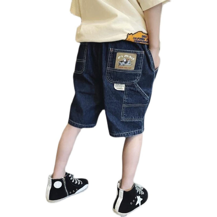Jungen lässige Jeans-Shorts mit großen Taschen Drune