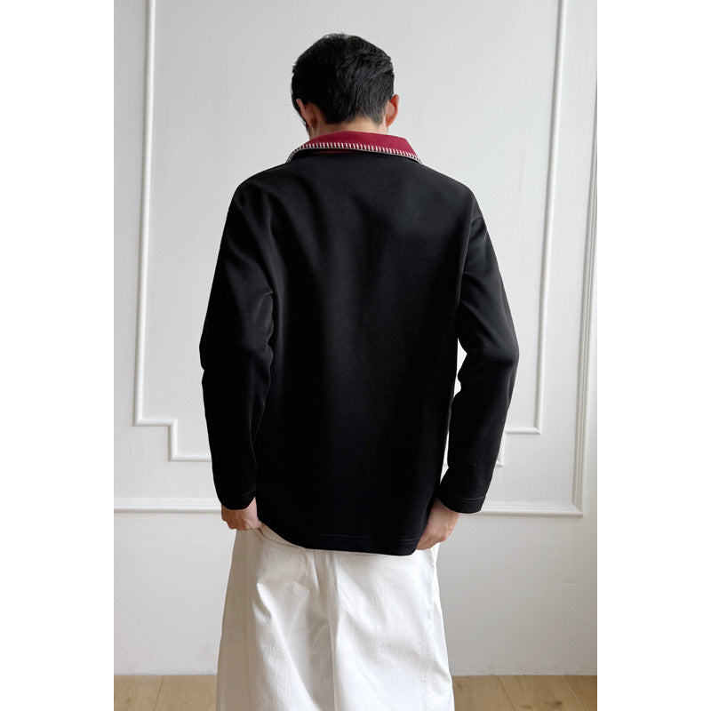 Herren Lässiger Pullover mit Reißverschluss Drune