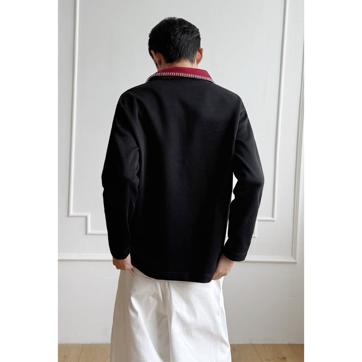 Herren Lässiger Pullover mit Reißverschluss Drune