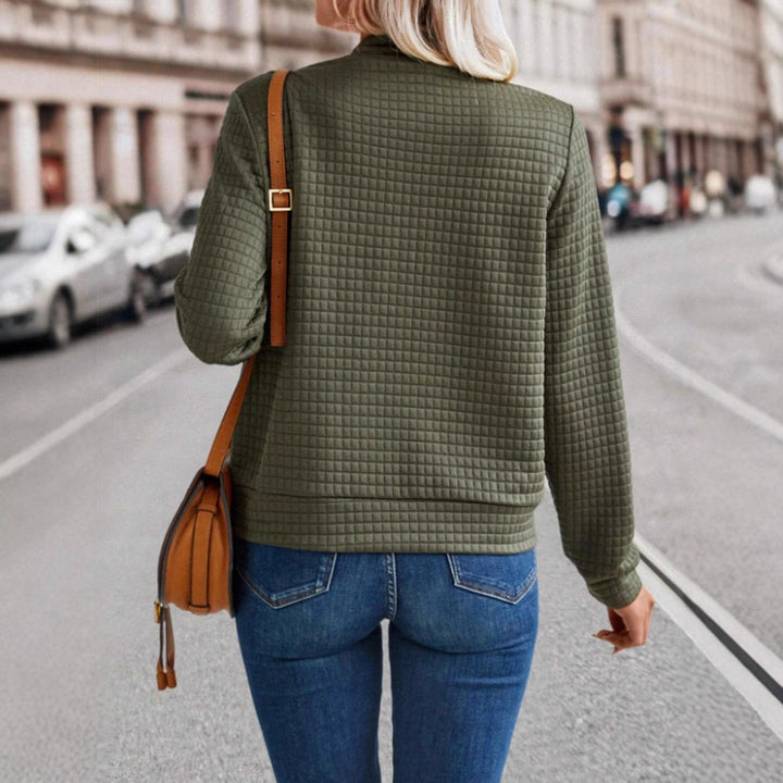 Damen modische Steppjacke mit hohen Kragen und Reißverschluss Drune