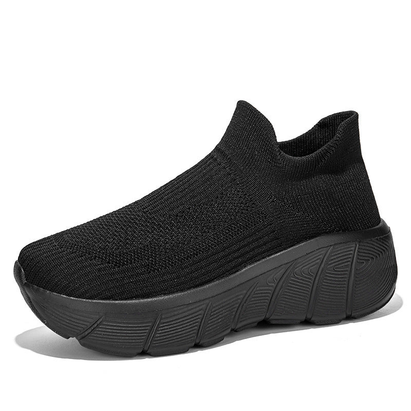 Damen Schnürlose Freizeitsneaker mit flexiblem Strick-Obermaterial Drune