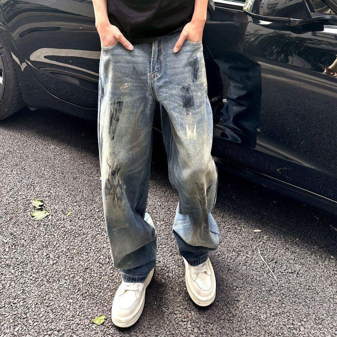 Herren Bequeme Oversized-Jeans Drune