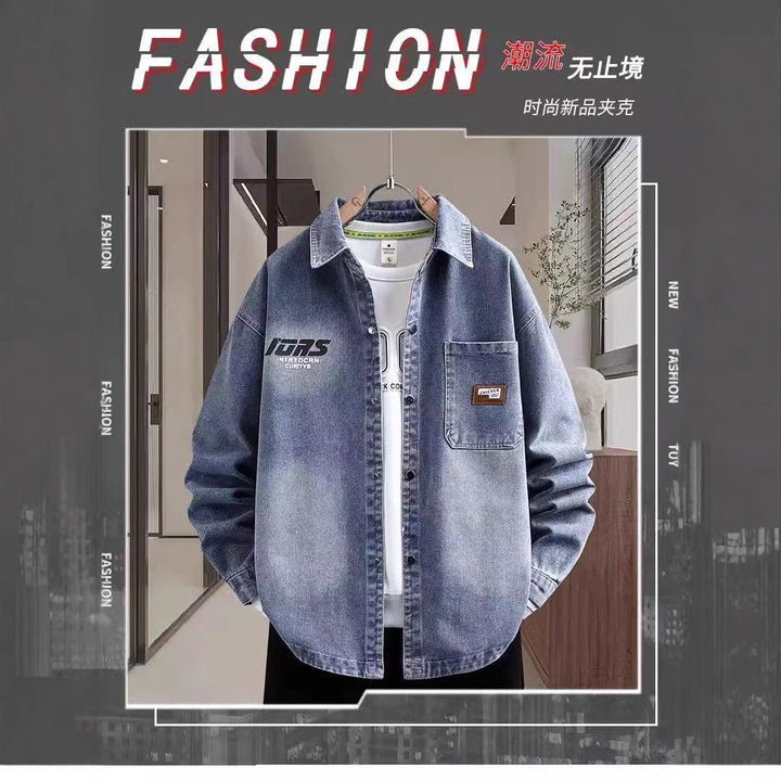 Herren Lässige Denim-Jacke Drune