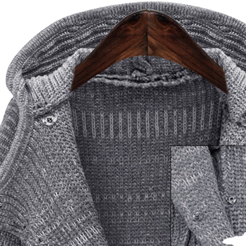 Damen Strickmantel mit Kapuze und praktischen Taschen Drune