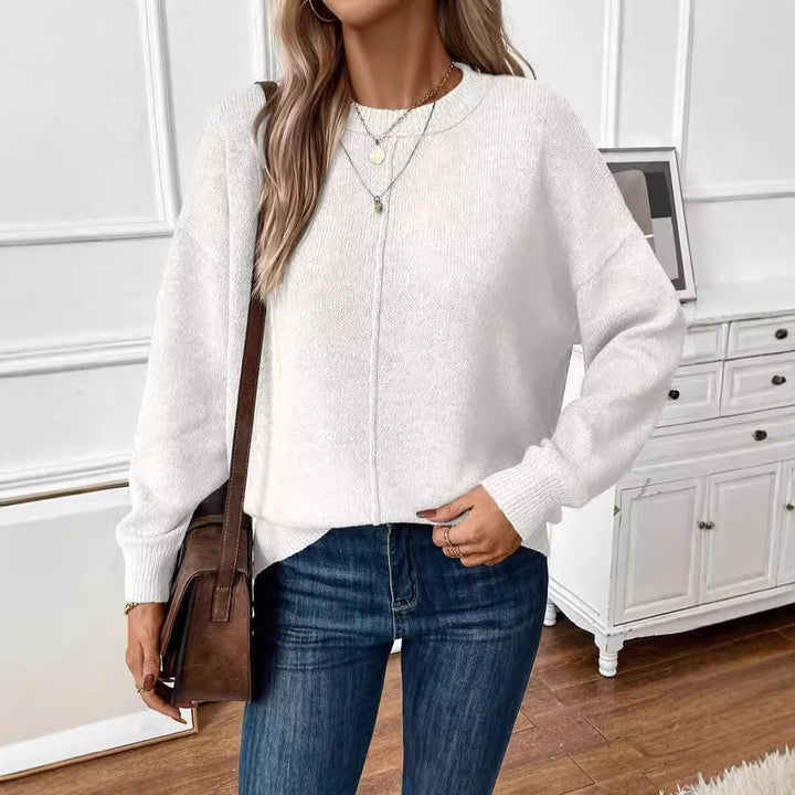 Damen gemütlicher Strickpullover mit lässigem Schnitt Drune