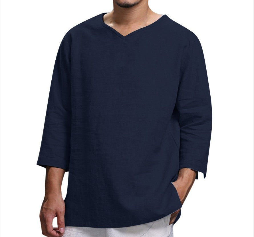 Herren Leichte Leinenbluse Drune