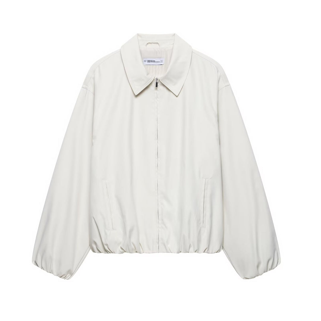 Damen Leichter Oversized Blouson mit Elastischem Saum Drune