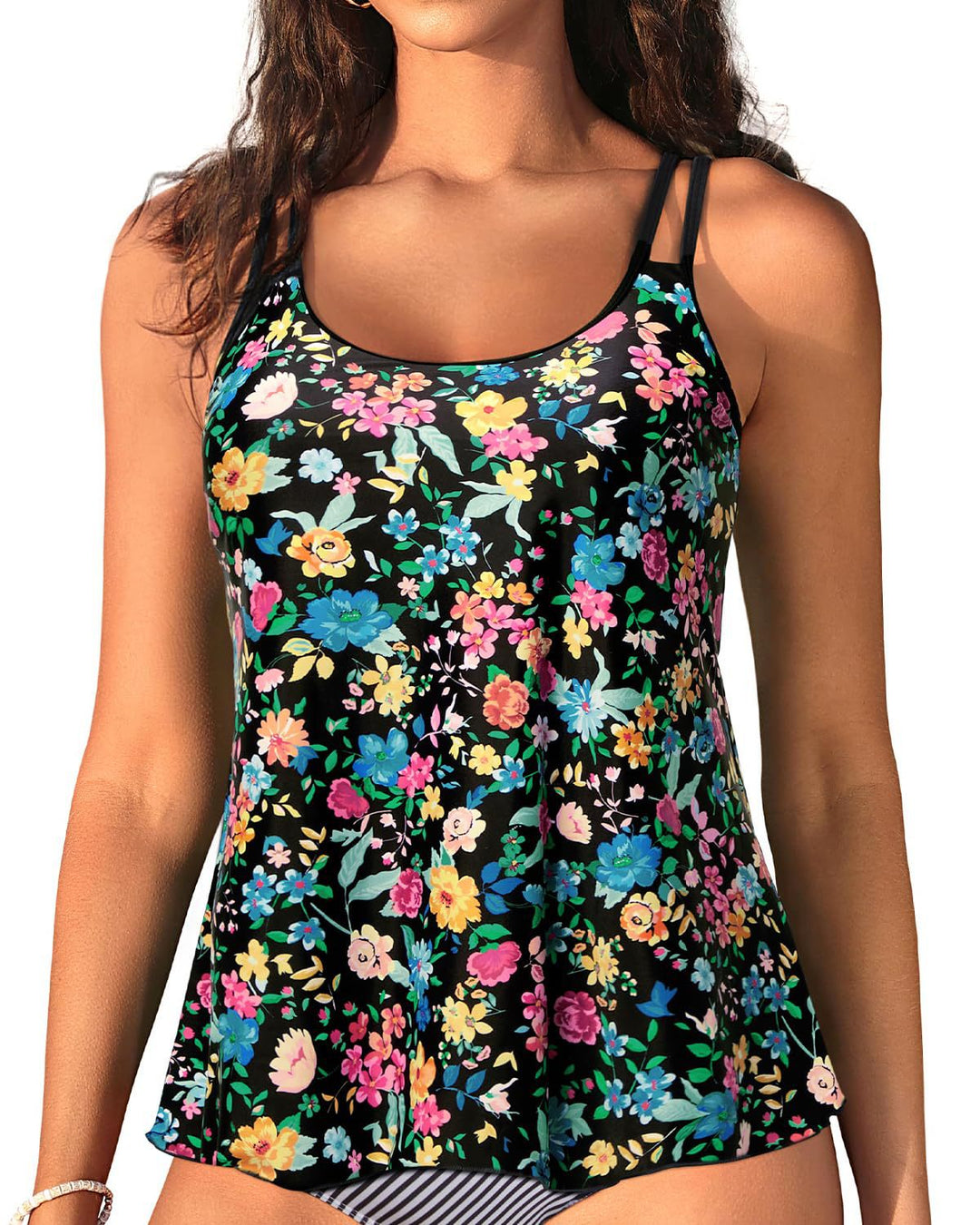 Damen Sportliches Tanktop mit verstellbaren Trägern Drune