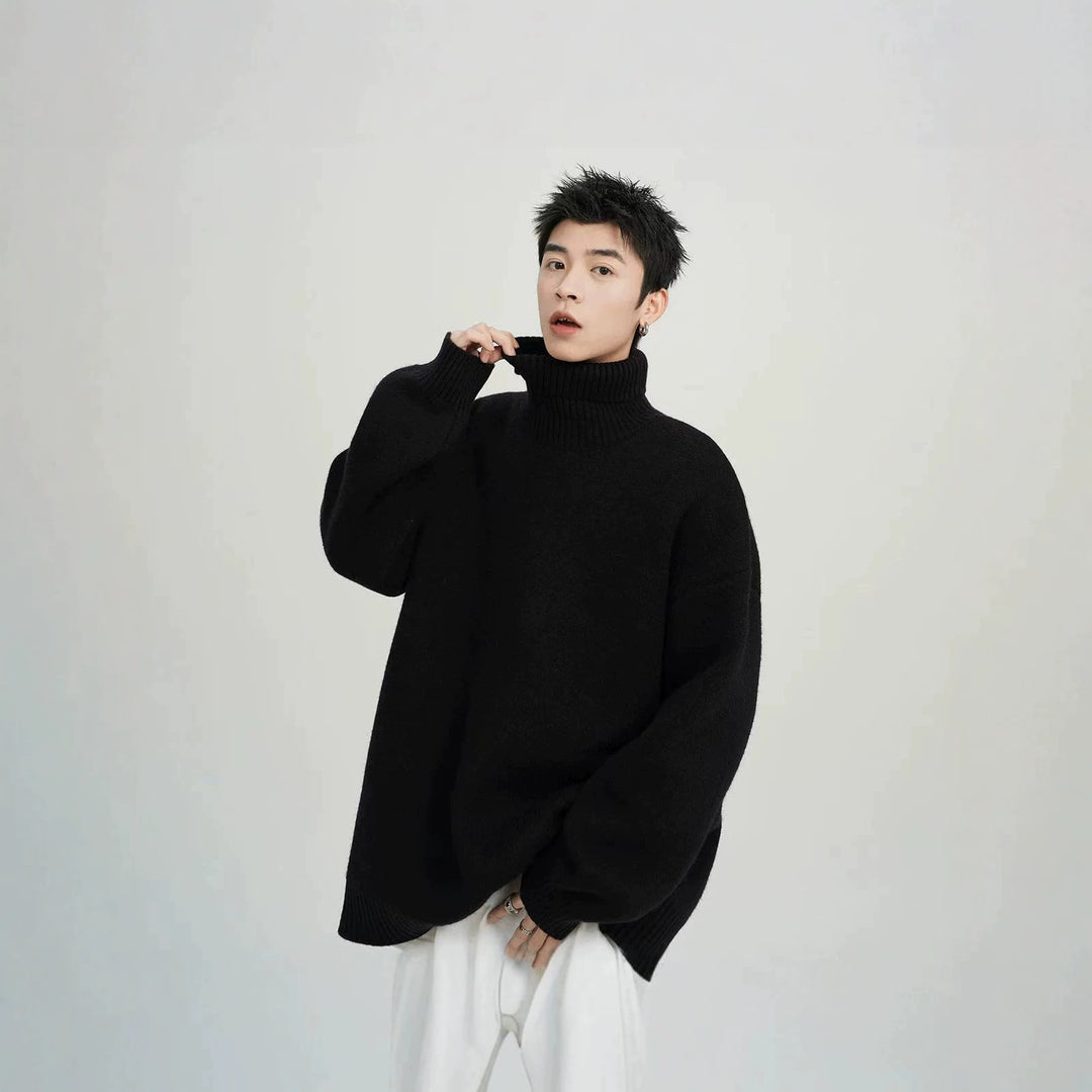 Unisex Oversized Rollkragenpullover Drune
