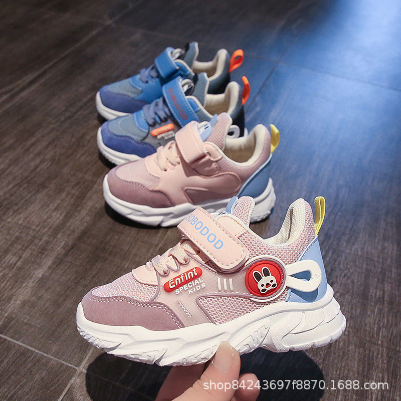 Damen Sportliche Kindersneaker mit praktischen Klettverschlüssen und niedlichen Applikationen Drune