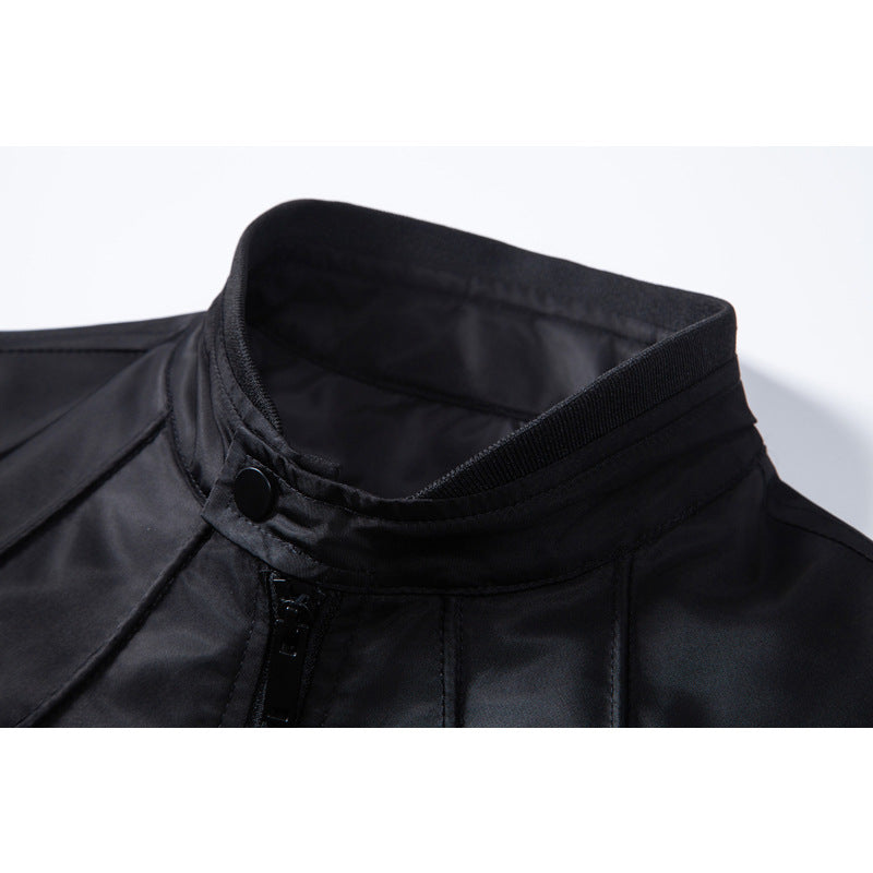 Herren Stylische Übergangsjacke mit hohem Stehkragen Drune