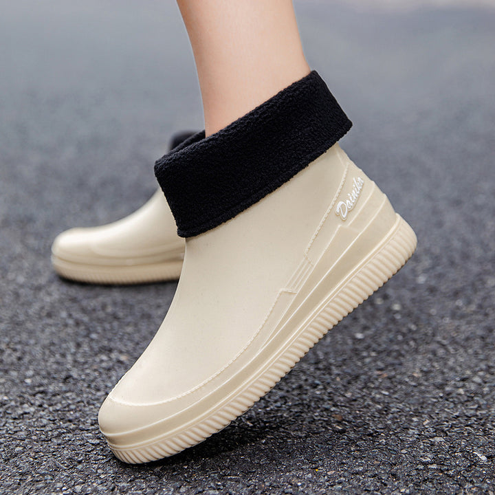 Damen Wasserdichte Kurzschaft-Gummistiefelette mit stoßdämpfender EVA-Sohle Drune