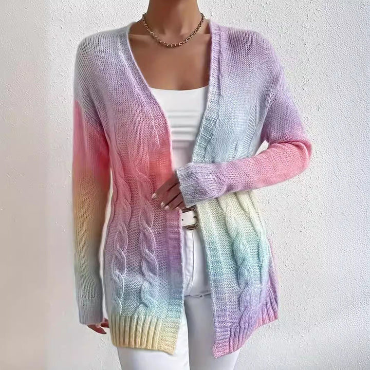Damen Strickjacke im modernen Farbverlauf Drune
