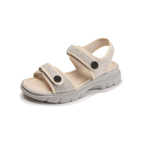 Damen Komfortsandalen mit anpassbarem Klettverschluss und rutschfester Sohle Drune