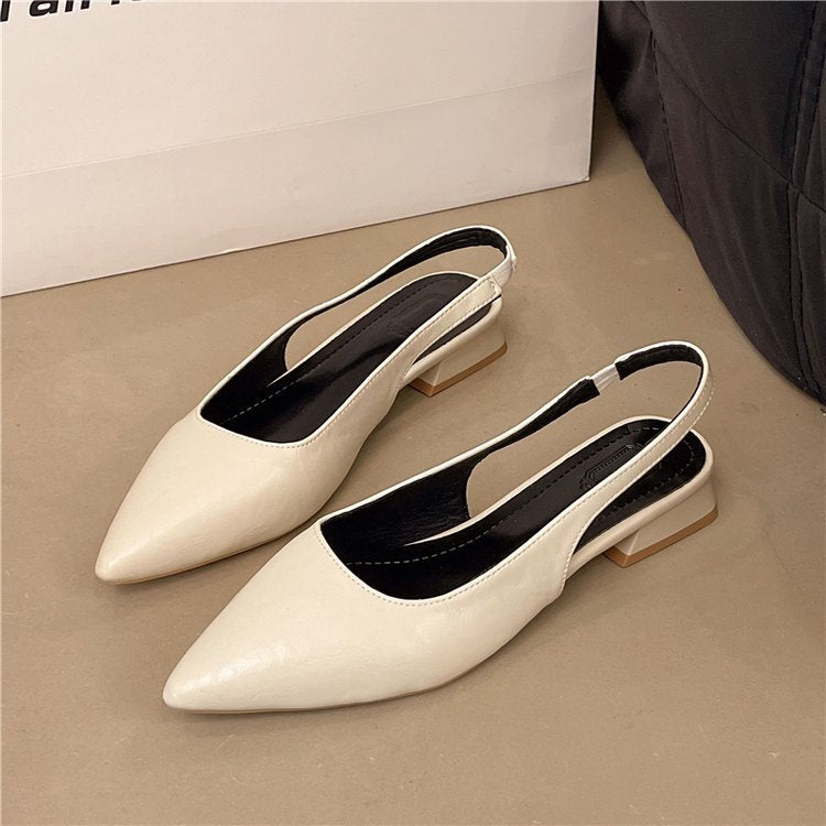 Damen Slingback Pumps aus glänzendem Material Drune