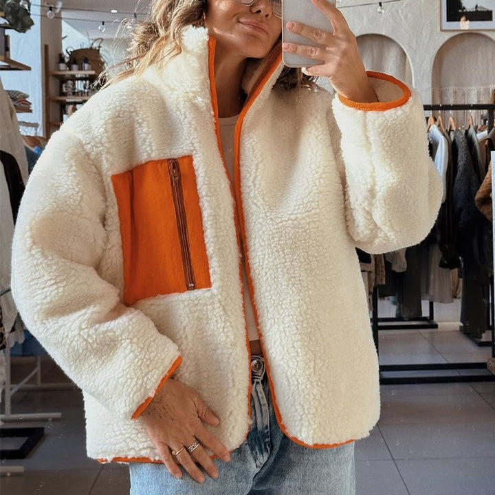 Damen Fleecejacke mit hohem Kragen und praktischem Reißverschluss Drune