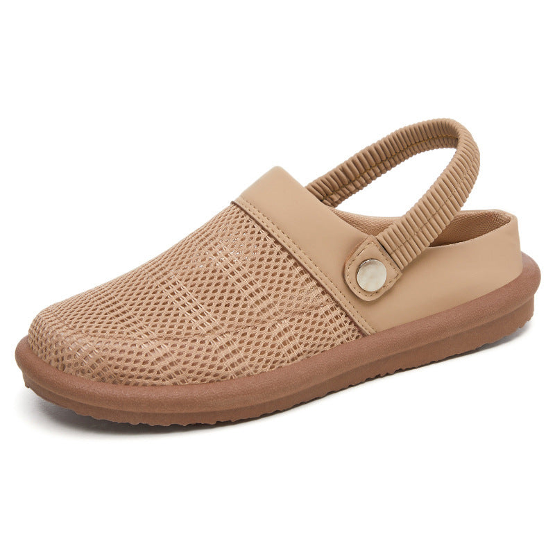 Damen nan atmungsaktive Netzgewebe Clog-Slipper mit elastischem Fersenriemen und dämpfender EVA-Sohle Drune