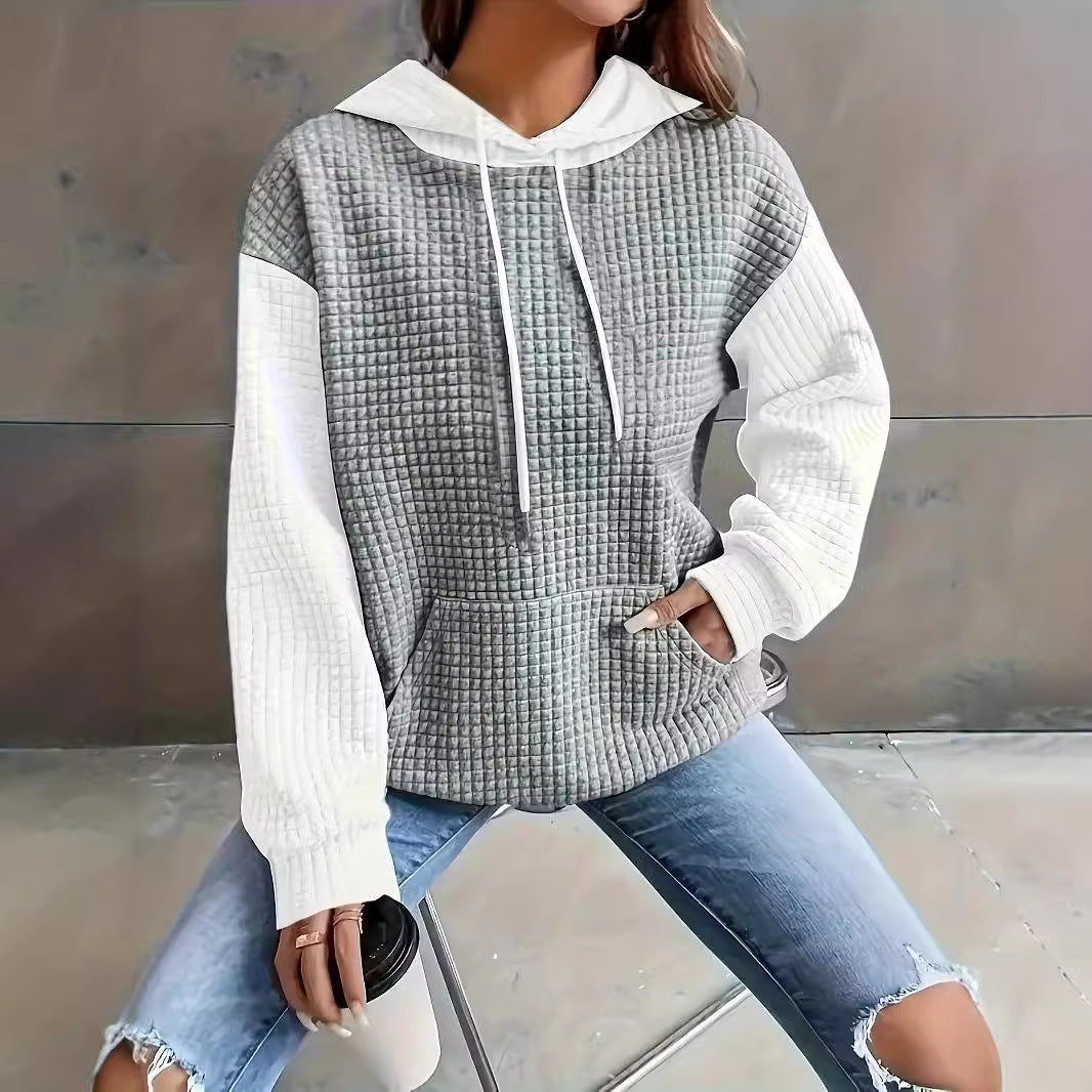 Damen Sweatshirt mit strukturiertem Gewebe und lässigem Schnitt Drune