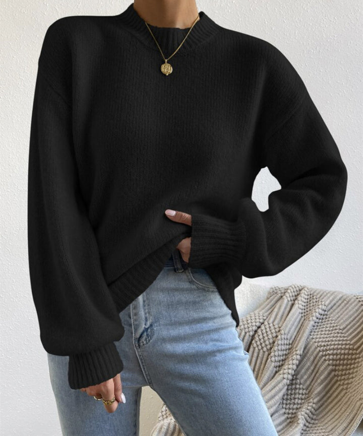 Damen Oversize Feinstrickpullover mit angedeutetem Mohair‑Effekt und verlängerten Rippbündchen Drune