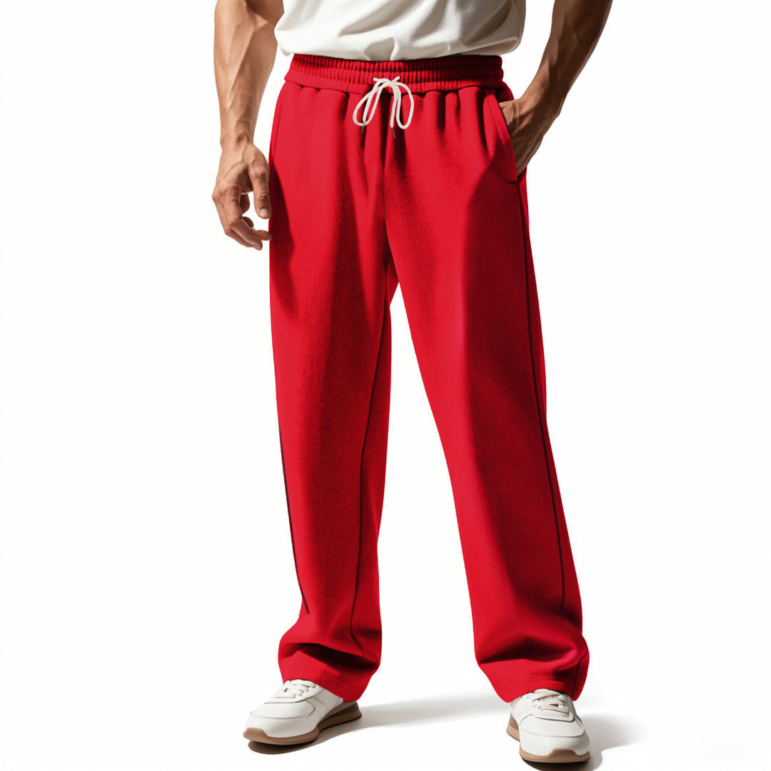 Herren nan locker sitzende Sweatpants mit seitlicher Ziernaht, elastischem Komfortbund und tiefen Eingrifftaschen Drune