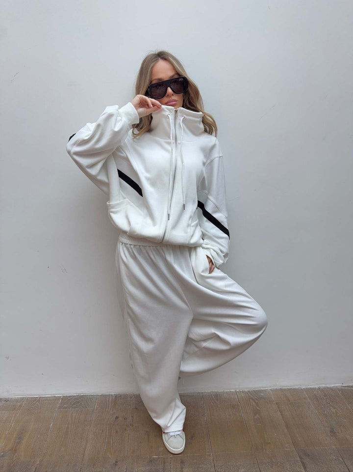 Damen Sportliche Loungewear mit weitem Schnitt und Kapuze Drune