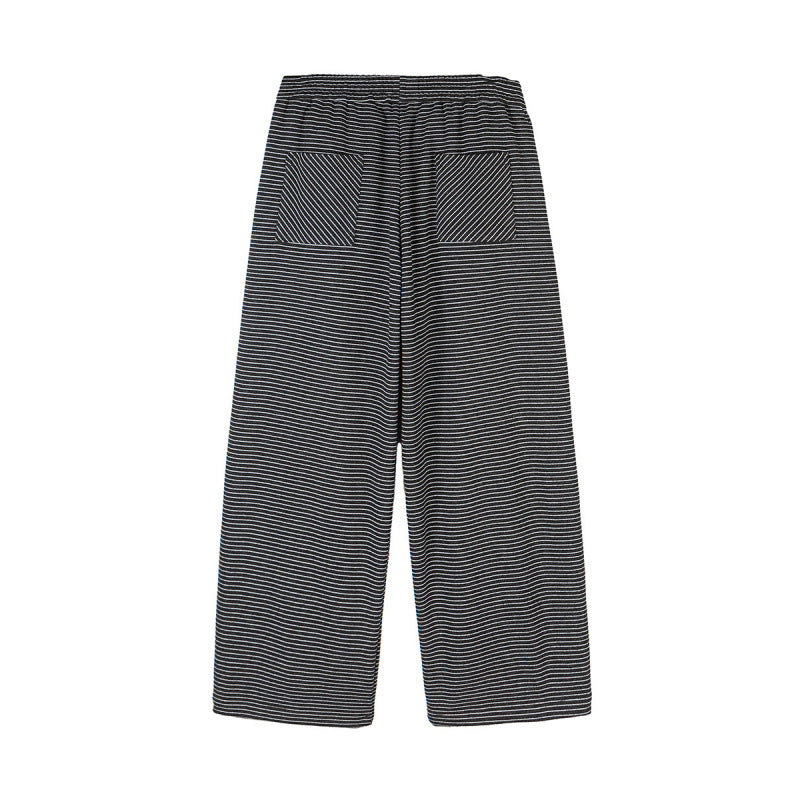 Damen Culotte-Hose mit weitem Bein, hohem Bund und feinem Streifenmuster Drune