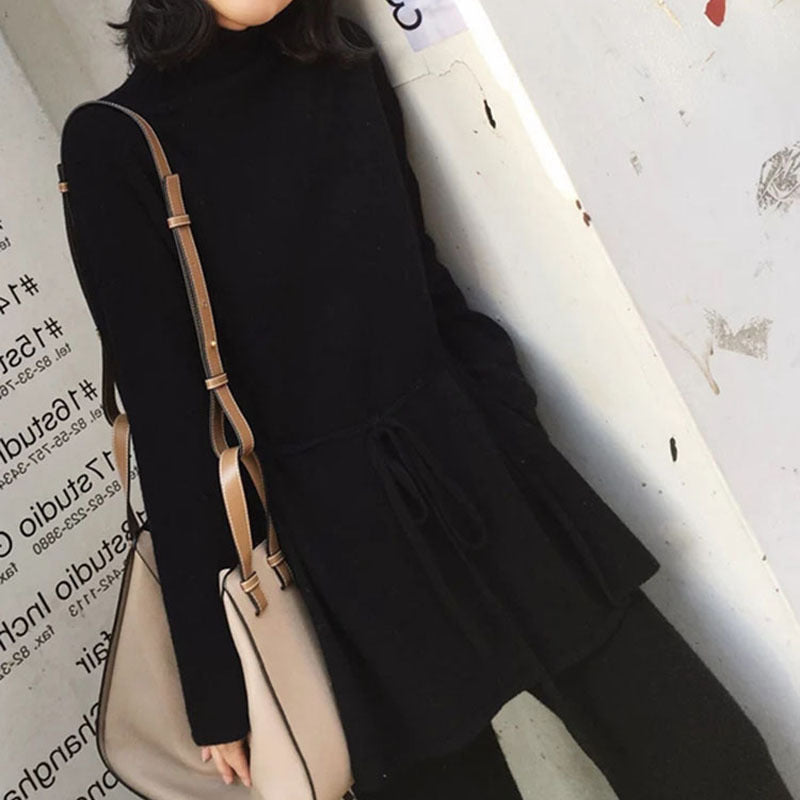 Damen Strickensemble mit lässigem Design und elegantem Gürtel Drune