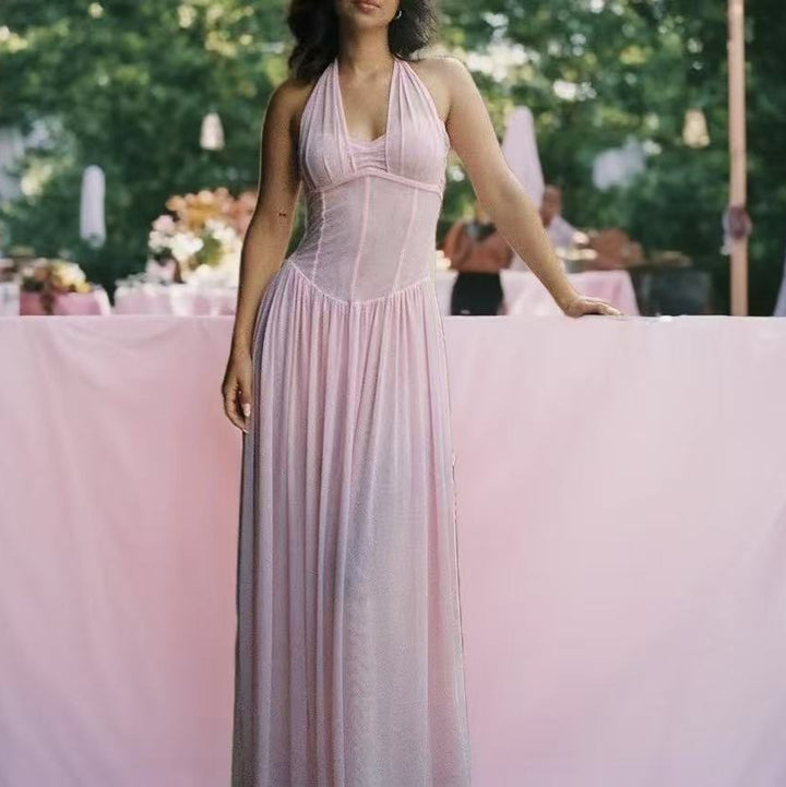 Damen Elegantes Maxikleid mit trägerlosem Design und schmeichelndem Schnitt Drune