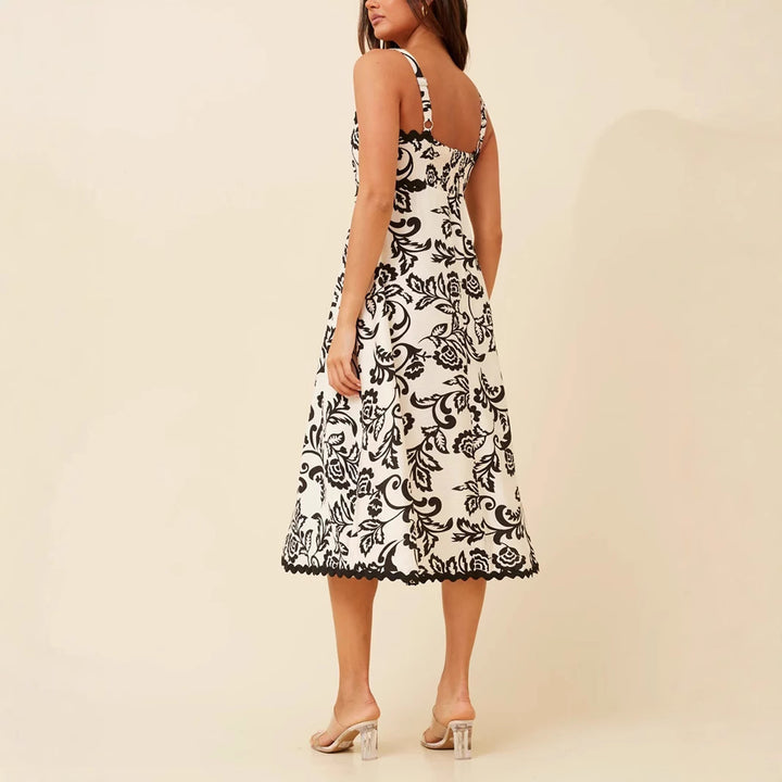 Damen Maxikleid mit floralem Design und praktischen Taschen Drune