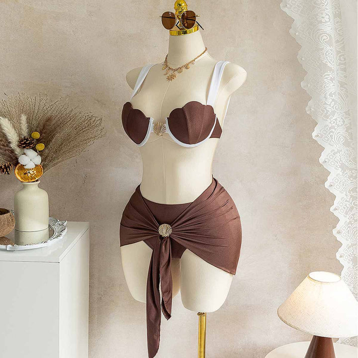 Damen Bikini mit innovativem Muschel-Design Drune